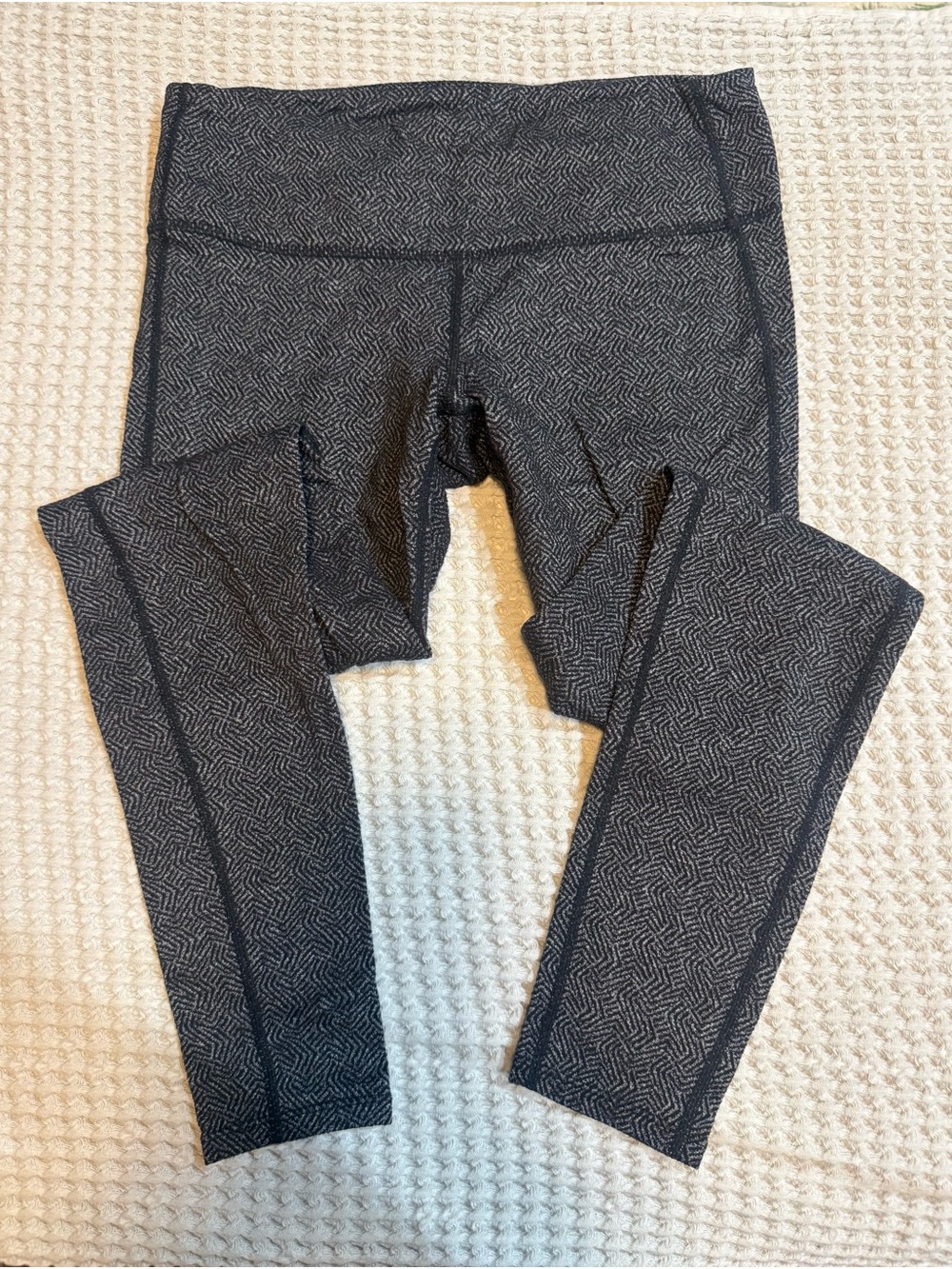 Athleta Gray Patterned High-Rise Leggings